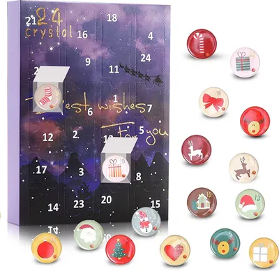Image de (D) Médaille du calendrier de l'Avent de Noël pour enfants, kit de médailles de 24 jours, cadeau pour enfants, adolescents