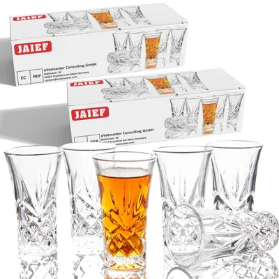 Shotglas-Set 6er-Pack, 60 ml, schwerer Boden, Kristallglas