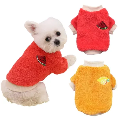 Productafbeelding van Honden Winterkleding 2-delig - Fleece Jumpsuit met Fruitprint