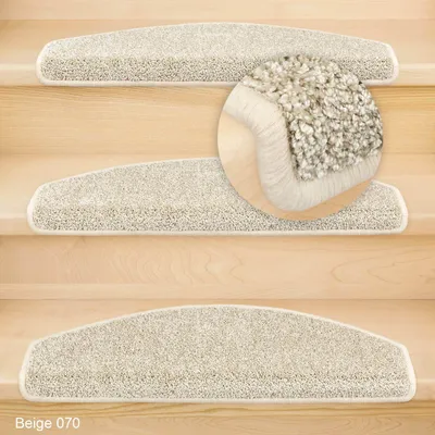 Produktbild von Stufenmatten Ventura Halbrund Beige 15 Stück