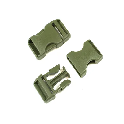 Produktbild von 10 x Steckschnalle Olive 20mm grade Kunststoffschnalle Steckverschluss Schnalle