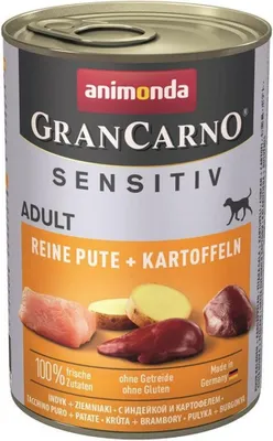 Produktbild von Animonda GranCarno Adult Sensitive 6x400g | Pute + Kartoffel