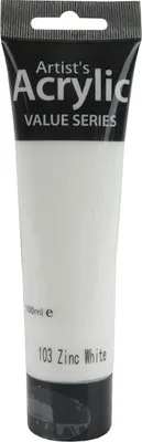 Obrázok produktu pre Vopsea acrilică 100ml Zinc alb - 103