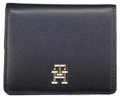 Image de Tommy Hilfiger portefeuille pour femme en polyuréthane bleu AW0AW16011_BLDW6