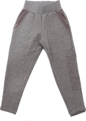 Zdjęcie produktu dla 8238AD pantalone tuta bimba girl MONNALISA szare spodnie dresowe dla dzieci z mieszanki bawełny