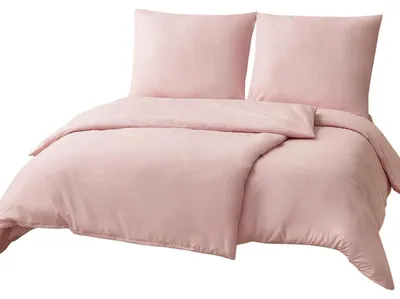 Produktbild von Bettwäsche-Set 135x200 cm Rosa 4-teilig Mikrofaser  mit Reißverschluss