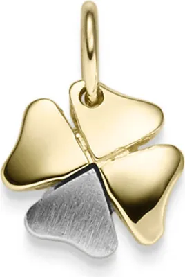 Anhänger-Glückszeichen-Kleeblatt-585-Gold-bicolor