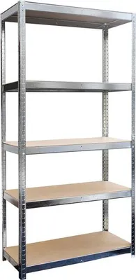 Produktbild von Schwerlastregal Steckregal Grizzly Riesenauswahl Verzinkt Höhe: 200 cm Breite: 90 cm Tiefe: 45 cm