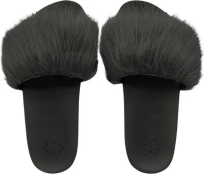 Produktbild von Damen Flip Flop Pool Haar Pelz Flip Flops schwarz 37