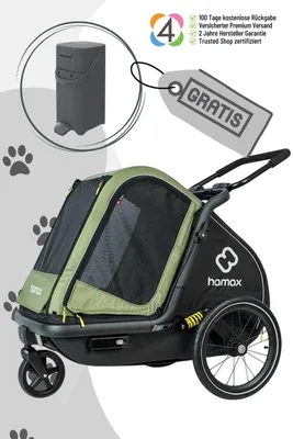 Produktbild von Hamax Pluto M Hundeanhänger (gratis Pet Genie Hundekot-Entsorgungssystem)