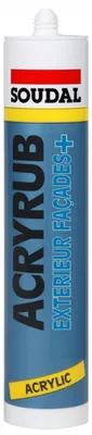 Image de Mastic acrylique Acryrub Façade Exterieur 300ml - SOUDAL - 120663
