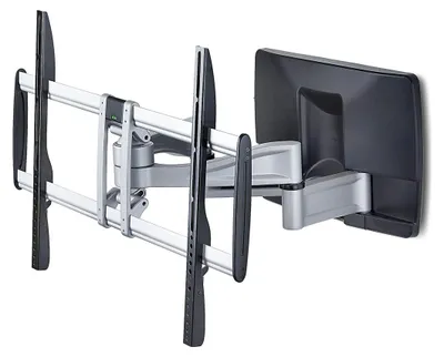 Immagine prodotto di StarTech.com Supporto da parete per TV robusto e completamente mobile per schermi piatti fino a 100 pollici e 85 kg, VESA 800x500, design piatto, conforme TAA, 200 x 200 mm, 800 x 500 mm, -12 - 2°, -60 - 60°, alluminio, acciaio, nero