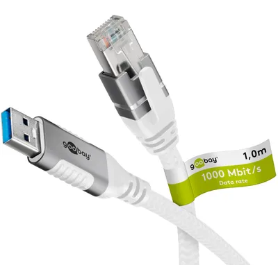 Image de Goobay 74157 câble réseau Blanc 1 m Cat6 F/UTP (FTP)