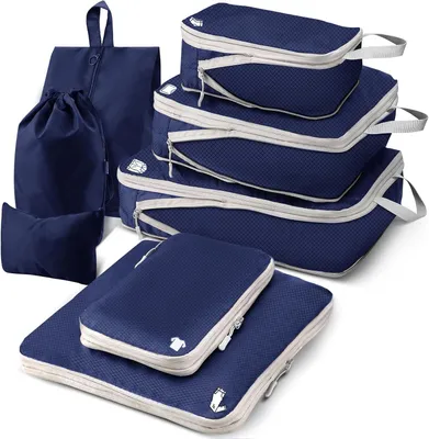 Produktbild von Packtaschen Set, Kompression, 8 Stücke, wasserdicht, für Koffer