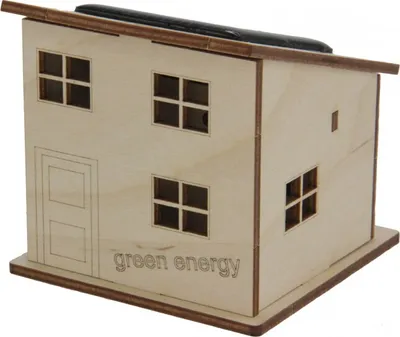 Produktbild von Modellbausatz Green Energy Lernmodell mit Solarzelle, Akku, LED, 78x75x75 mm