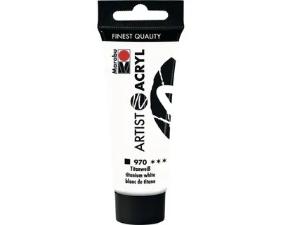 Immagine prodotto di Marabu vernice acrilica Artist acrilico bianco titanio 970 22 ml