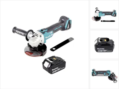 Obrázok produktu pre Akumulátorová uhlová brúska Makita DGA 506 G1 18 V 125 mm bez kefiek + 1x akumulátor 6,0 Ah - bez nabíjačky
