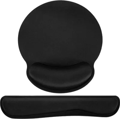 Produktbild von OKWISH Mauspad mit Handgelenkauflage 23 x 25.5 cm Ergonomisches Gel Silikon Handauflage Mouse Pad PC Laptop Computer Ergonomie Unterlage Schwarz Retoo
