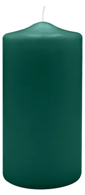 Produktbild von Spitzkopf Stumpen Kerzen Dunkelgrün 20 x Ø 9 cm, 6 Stück