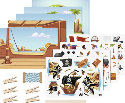 Immagine prodotto di HEYDA 203781000 HEYDA Rubbelsticker Karten-Set "Pirat"