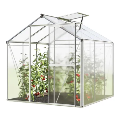 Produktbild von Gewächshaus Jasmin 3 Alu-Rahmen 192x192cm Polycarbonatplatten