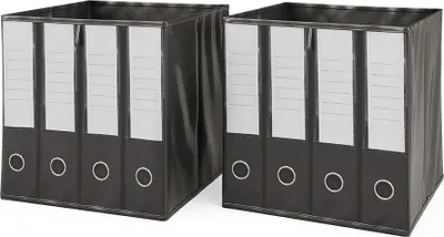 Immagine prodotto di Scatola pieghevole Vicco Nero 30 x 30 cm Set di 2, Model 37056