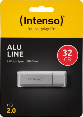 Obrázok produktu pre Intenso Alu Line, 32 GB, USB Typ-A, 2.0, 28 MB/s, Čiapky, Strieborná