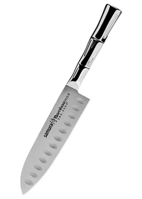 Produktbild von Samura Bamboo Kleines Santoku. Kullenschliff, 137 mm