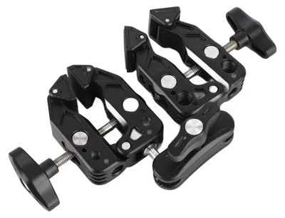Imagen del producto de Soporte para cámara de 360 grados de rotación - Doble sistema de sujeción - Conector de zapata fría - Aleación de aluminio - Seguro y antideslizante - Amplia compatibilidad - Montura para cámara