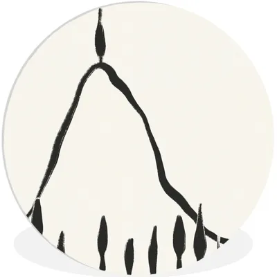 Produktbild von MuchoWow® Rundes Wandbild - Runde Bilder Abstrakt - Schwarz und weiß - Landschaft Ø 30 cm Kreis Wanddekoration Kunststoff - Wandkreis - Wandschmuck - Schlafzimmer - Bilder - Der Kreis - Kunst für die Wohnung - Plastik - Kunstdruck - Wandbild