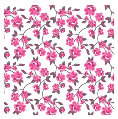Produktbild von 20 Servietten, 3-lagig 1/4-Falz 25 cm x 25 cm fuchsia "Milleflora"