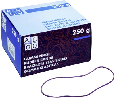 Produktbild von Gummiring Naturkautschuk 50mm rot 250g Packung mit 40 Stück