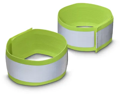 Immagine prodotto di hama 00178146 nastro riflettente set di 2 per ciclismo, jogging giallo