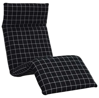 Obrázek produktu pro Skládací lehátko, černý kostkovaný vzor, 175x54x8,5 cm