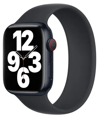 Produktbild von Apple Silikon-Einzelarmband für die Apple Watch | 38/40/41/42 mm – Größe 9 – Midnight