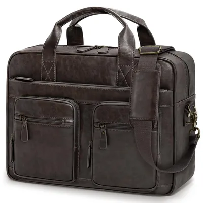 Immagine prodotto di Borsa per laptop donna Messenger bag - Ecopelle - Impermeabile - 15,6 pollici - Nera
