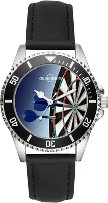 Produktbild von KIESENBERG Herrenuhr Armbanduhr Dart Darts Dartspieler Geschenk Fan Artikel Zubehör Fanartikel Analog Quartz Uhr L-1966