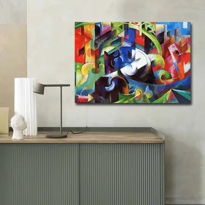 Produktbild von Wallity, 70100FAMOUSART- CVT1541, Bunt, Leinwandbilder, 70 x 100 cm, 100% Wildleder -Leinwand