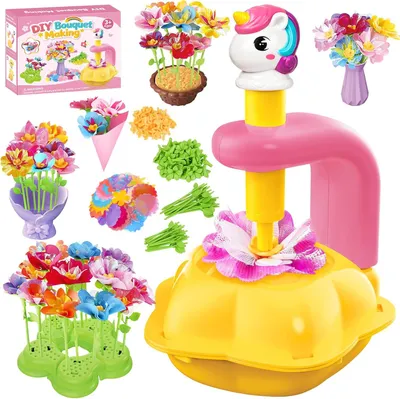 Produktbild von Blumenbastelset 3 bis 12 Jahre, Blumenpresse, Bastelset Mädchen, zum Basteln