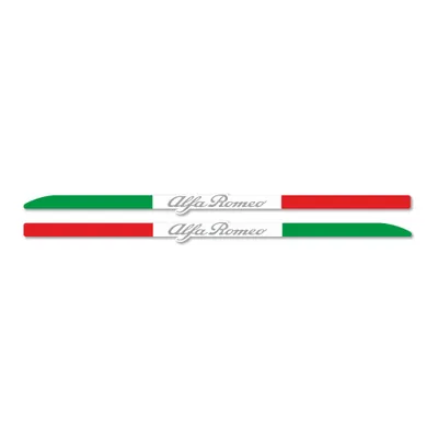 Zdjęcie produktu dla Paski samoprzylepne Tricolore Italia Alfa Romeo na lusterko Stelvio