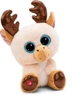 Produktbild von NICI Kuscheltier GLUBSCHIS Rentier Mandellin 15cm beige - Stofftier aus weichem Plüsch, niedliches Plüschtier zum Kuscheln und Spielen, für Kinder & Erwachsene, tolle Geschenkidee - 48854