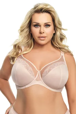 Produktbild von Gorsenia dame soft bh bügeln nicht gepolstert voll-cup große brüste k441 luisse, beige, 85f