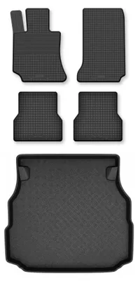 Immagine prodotto di Tappetini a vasca + bagagliaio per Mercedes-Benz Classe C W203 2000-2008 5 pezzi