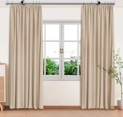 Produktbild von Famanu Vorhangstangen Metall 76-371 cm - 28 mm, weiß