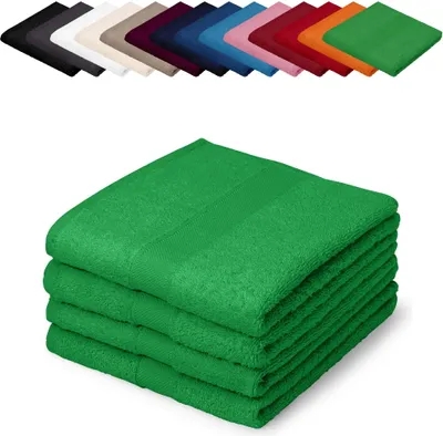 Produktbild von 4er PACK Handtücher 50x100 cm 100% Baumwolle, Farbe: Grün