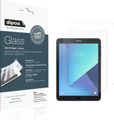 Immagine prodotto di 2x Pellicola Protettiva per Samsung Galaxy Tab S3 Protezione opaco Vetro Flessibile 9H dipos