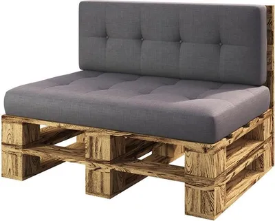 Produktbild von Lermowood Palettenmöbel Mp Bank 100 x 60 x 40 cm Geflammt | Europaletten Indoor und Outdoor Lounge Gartenmöbel Holz Gartenmöbel Set Lounge Möbel Terrasse Balkon Loft Stil Paletten