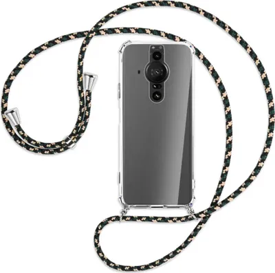 Produktbild von Handykette Backcover-Schutzhülle mit Band (Metall silberfarben) für Sony Xperia PRO-I - camouflage