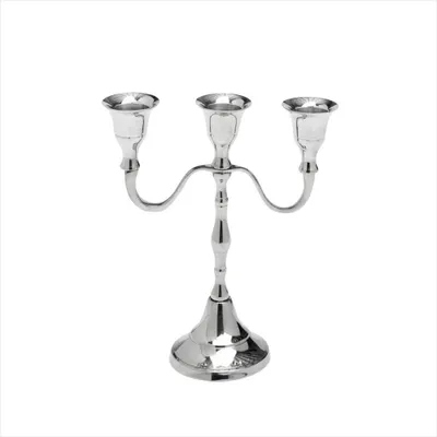Produktbild von Kerzenständer 3 Armig Kandelaber Silbern Tafelkerzen Stabkerzen Hochzeit 2910