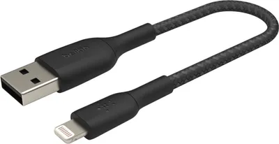 Obrázek produktu pro Belkin BOOST CHARGE - Lightning kabel - Lightning (M) na USB (M) - 15 cm - Černý - pro Apple iPad/iPhone/iPod (Lightning)